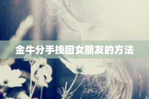 金牛分手挽回女朋友的方法