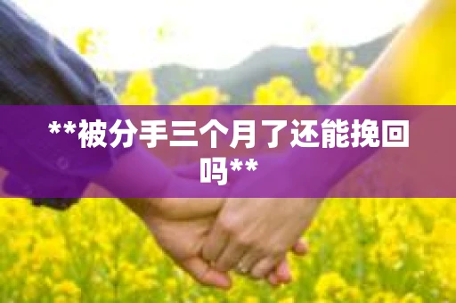 **被分手三个月了还能挽回吗**
