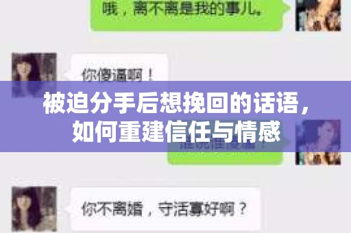 被迫分手后想挽回的话语,如何重建信任与情感 被迫分手后想挽回的话语,如何重建信任与情感