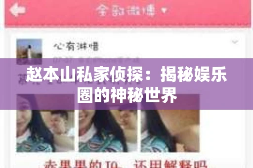 赵本山私家侦探：揭秘娱乐圈的神秘世界