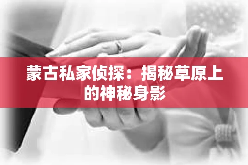 蒙古私家侦探：揭秘草原上的神秘身影