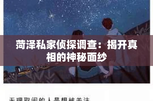 菏泽私家侦探调查：揭开真相的神秘面纱