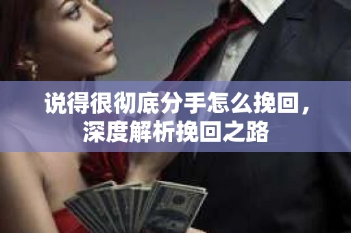 说得很彻底分手怎么挽回，深度解析挽回之路